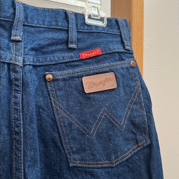Wrangler 12MWZG Indigo Blue Denim Jeans 13/14 x 34 USA 100% Cotton - Picture 2 of 9